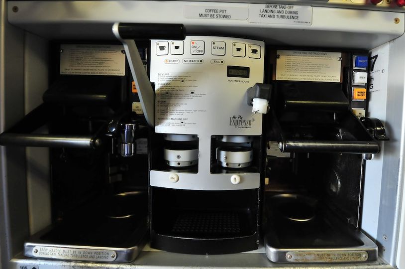 That, right there, is the only espresso machine in a domestic aircraft in Australia.